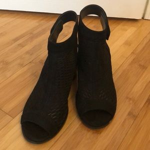 Vince Camuto LavetteSuede Peep Toe Booties